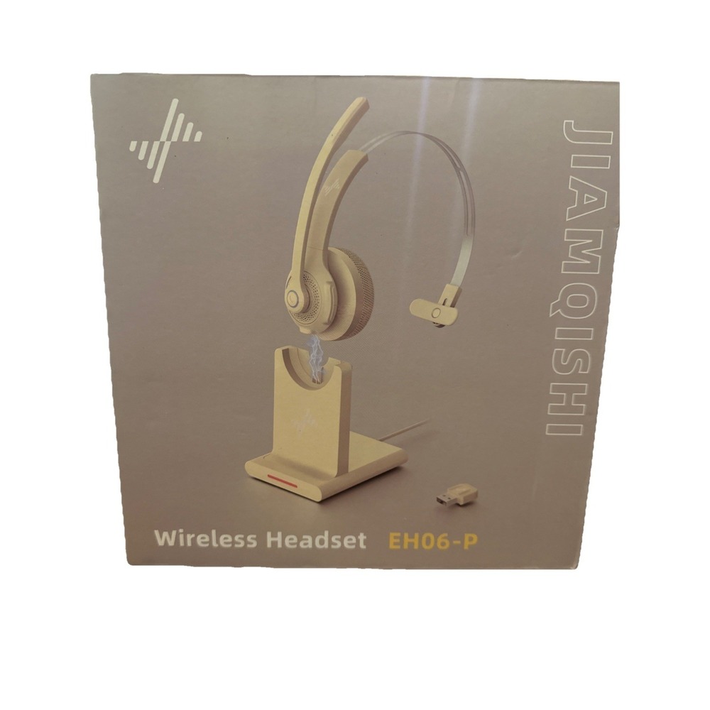 NEW Jiamqishi EH06-P Wireless Headset With Microphone Adjustable & Lightweight